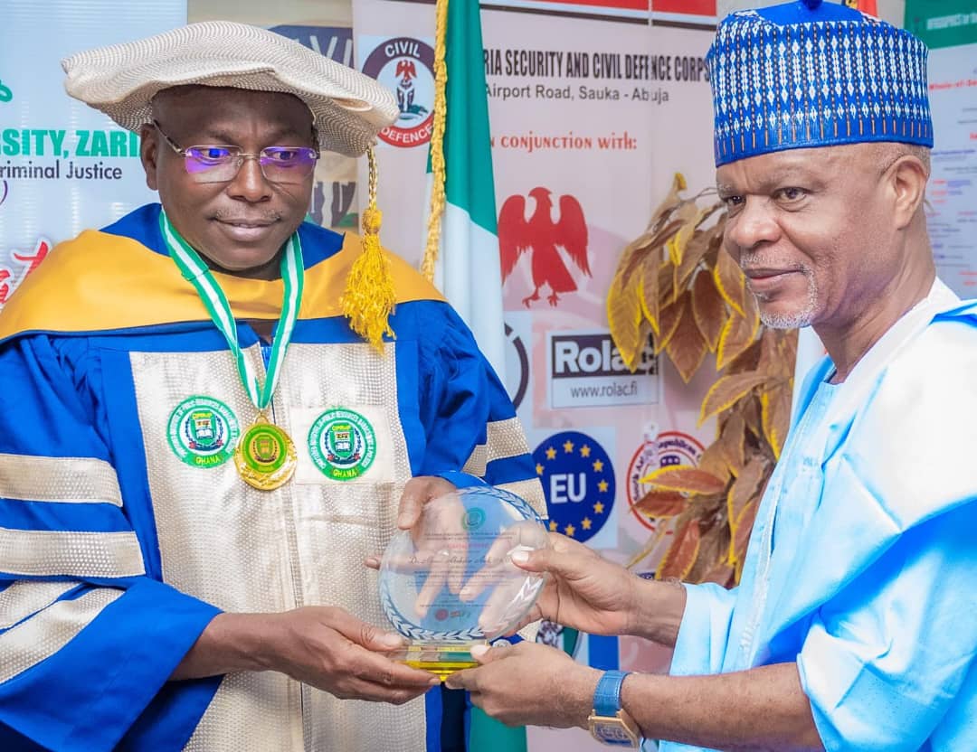 Ghana-based Institute Praises The NSCDC For Its Relentless Efforts In Combating Vandalism Of Critical Infrastructure Honours Its CG, Dr. Audi With A Meritorious Leadership Award