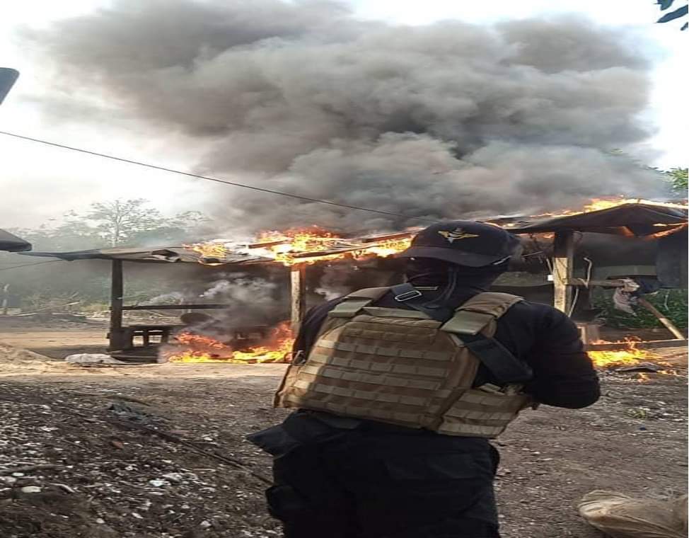 NIGERIAN NAVY DESTROYS CAMP OF SUSPECTED CRUDE OIL THIEVES AND ARRESTS TWO PERSONS IN BONNY RIVERS STATE