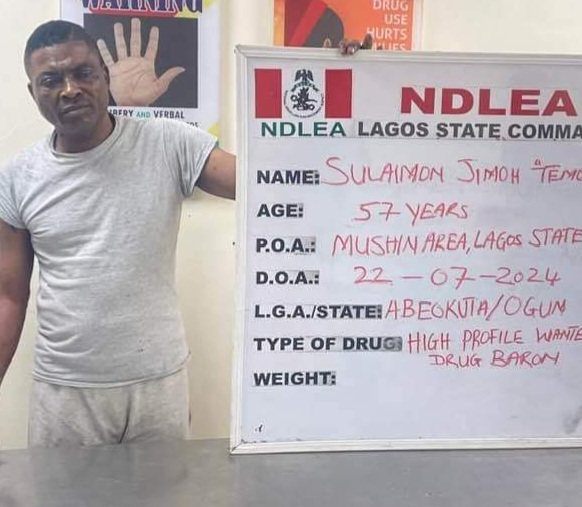 AFTER YEARS OF EVADING ARREST, NDLEA NABS MOST WANTED LAGOS DRUG BARON, TEMO