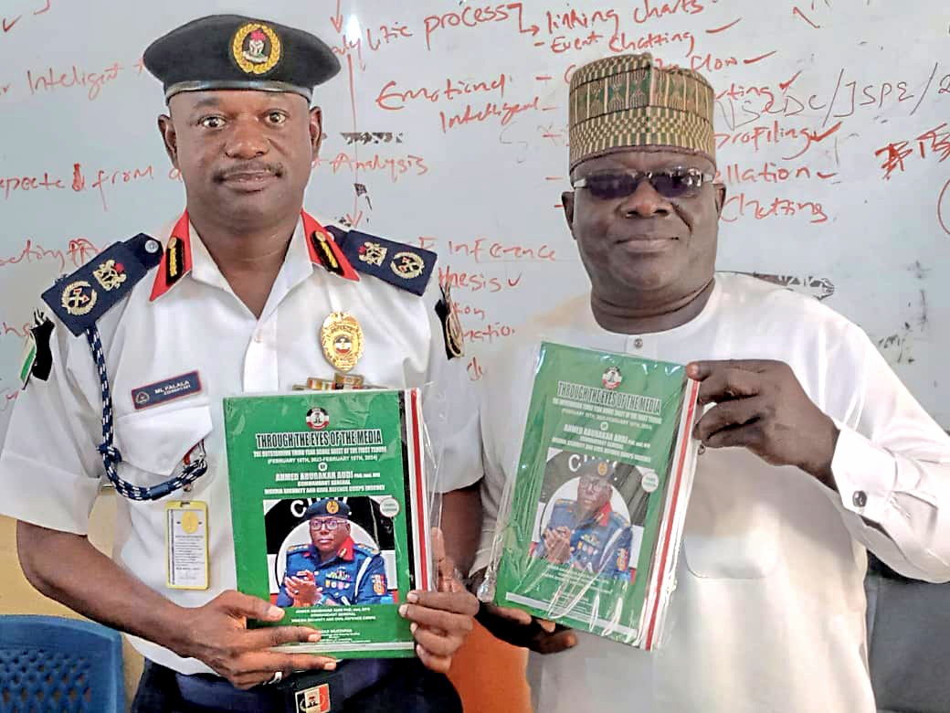 Kano NSCDC Commandant, Lawal Falala Receives 3rd Year Compendium Of CG Audi’s Achievements, Describes Him As An Exemplary Leader