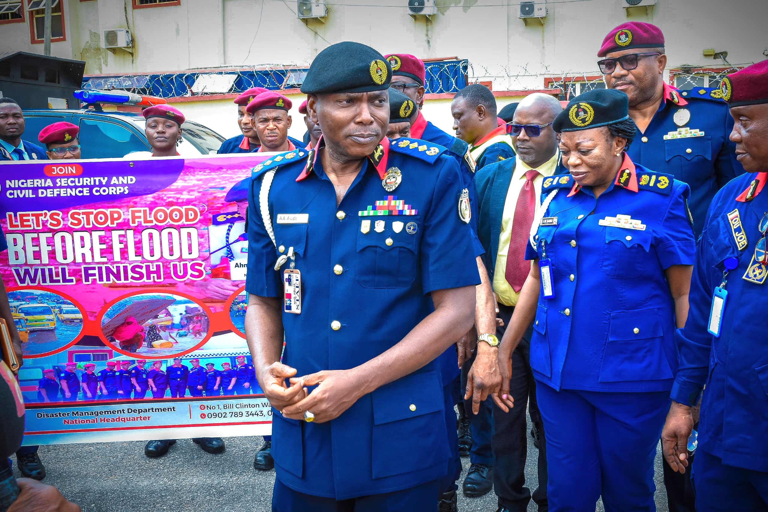 CG NSCDC LAUNCHES NATIONWIDE CAMPAIGN AGAINST FLOODING, CAUTIONS AGAINST BUILDING ON WATERWAYS AND INDISCRIMINATE WASTE DISPOSAL