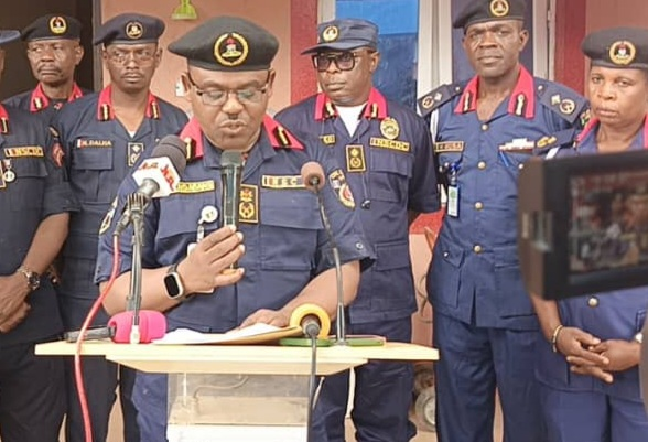 PRESS BRIEFING BY KATSINA NSCDC COMMANDANT,  JAMILU INDABAWA ON THE PROPOSED NATIONWIDE PROTEST