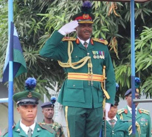 NIGERIAN ARMY SIGNALS HOLD ASSUMPTION OF COMMAND PARADE FOR MAJOR GENERAL NC UGBO