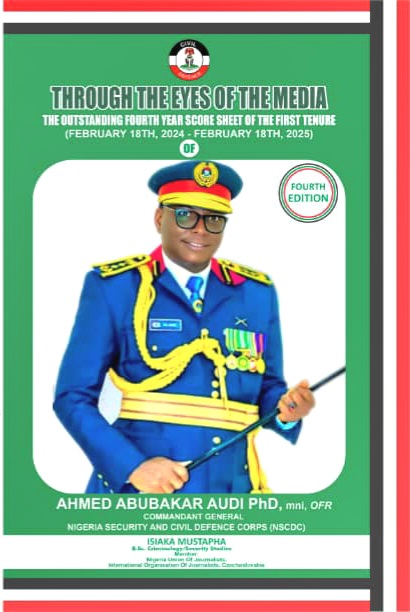 A must-read, inspiring compendium of the achievements of Dr. Ahmed Abubakar Audi, mni OFR, Commandant General, Nigeria Security and Civil Defence Corps in the last 12 months…It’s a 778-page affair, containing CG Audi-led NSCDC’s enormous contributions to Nigeria’s security