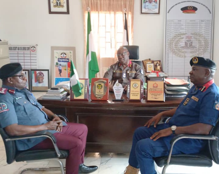 EDSMA DIRECTOR  VISITS EDO NSCDC COMMANDANT, GBENGA AGUN, SOLICITS STRONGER TIES