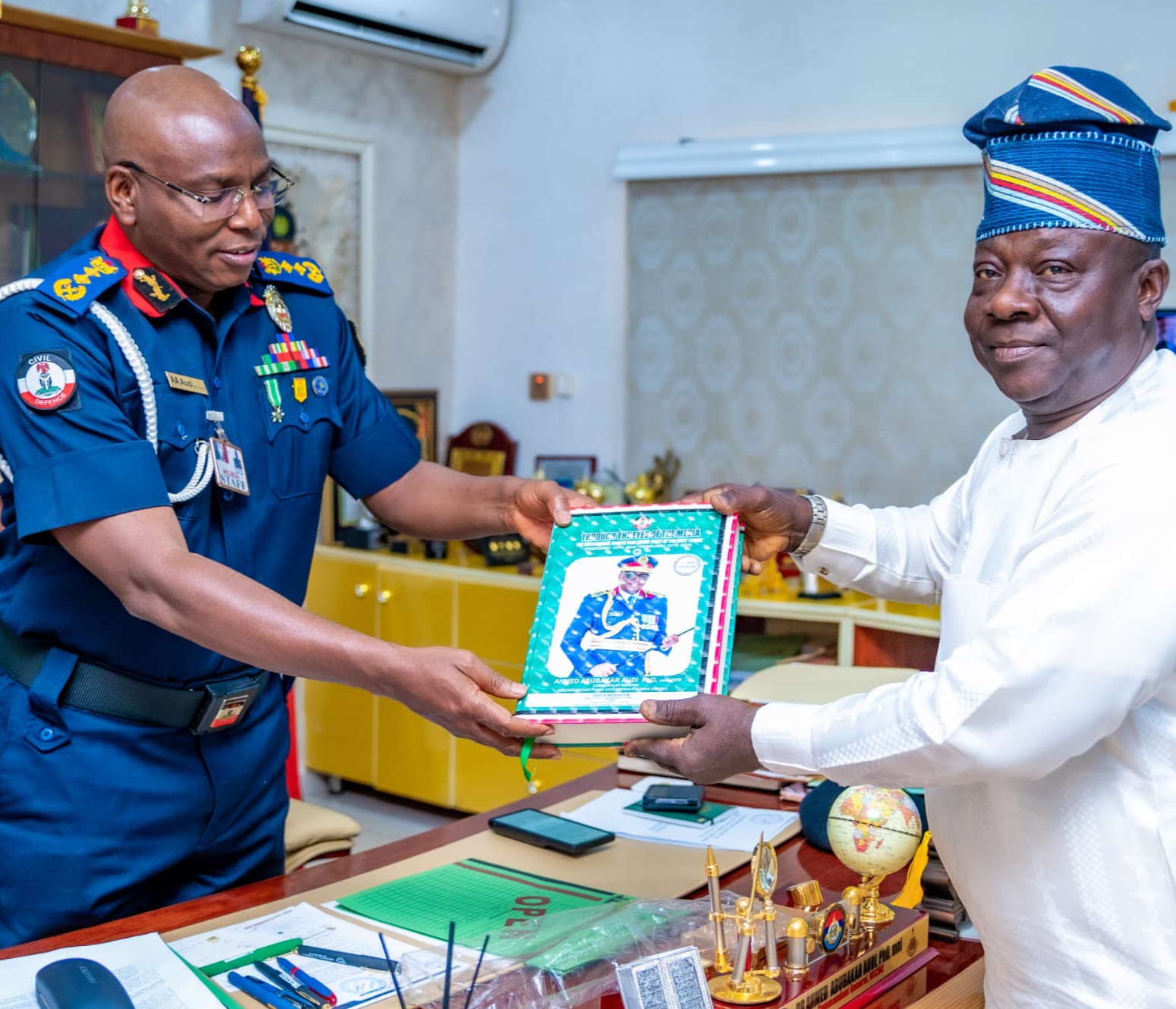 Sterling Stewardship: NSCDC CG, Ahmed Audi, Receives His 4th Year Compendium of Achievements, Says ”We Are On The Right Track, Passionately Executing Our Mandates To Strengthen Nigeria’s Security”