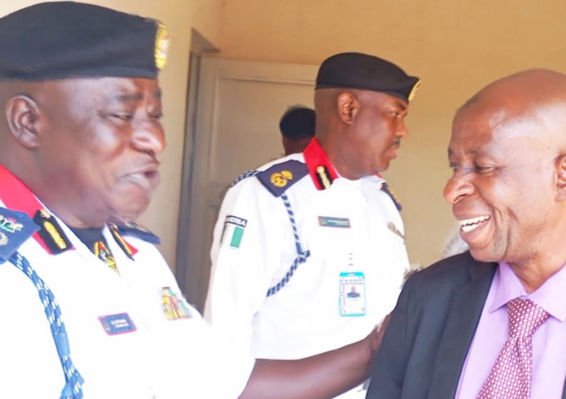 COMMANDANT GYAMA GYAWIYA, RECEIVES STATE DIRECTOR OF SECURITY