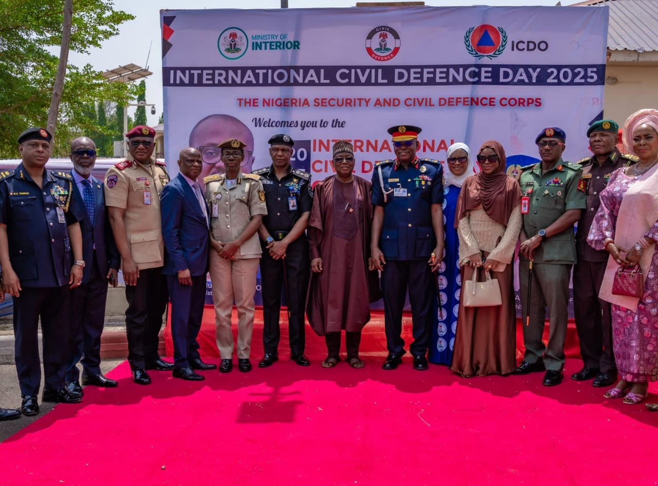 INTERIOR MINISTER CALLS FOR COLLECTIVE ACTION TO FORESTALL SECURITY THREATS PRESENTS 188 MILLION NAIRA CHEQUES TO DECEASED FAMILIES AS NSCDC MARKS WORLD CIVIL DEFENCE DAY