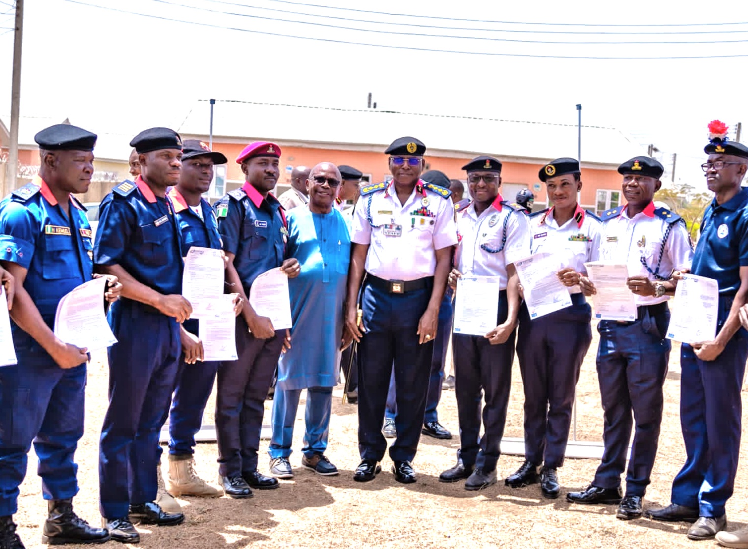 NSCDC COMMANDANT GENERAL DISTRIBUTES KEYS OF 140 HOUSING UNITS TO PERSONNEL, PERFORMS GROUND BREAKING OF ADDITIONAL 102 HOUSING UNITS