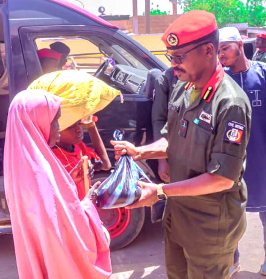 COMMANDANT AHMAD GOES TO STREETS, SHARES RAMADAN PACKAGES TO THE MEMBERS OF PUBLIC