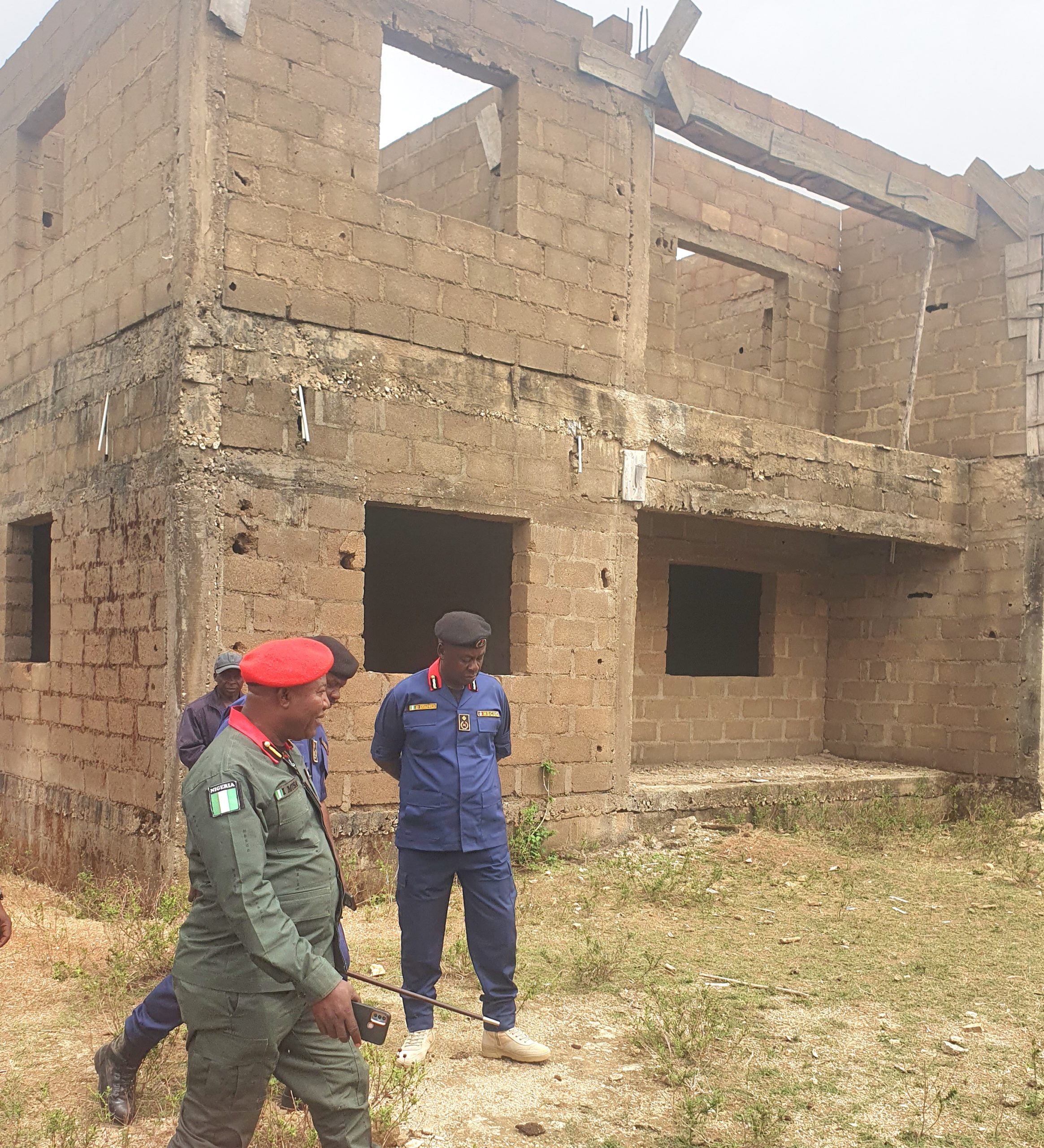 Ishaku Musa, Plateau NSCDC Commandant, Visits  The Permanent  Site Of The NSCDC Training College Ahead Of CG Audi’s Duty Tour Of The Plateau State NSCDC