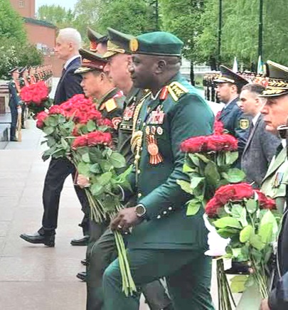 CDS VISIT TO RUSSIA: LAYS WREATH AT RED SQUARE, MOSCOW