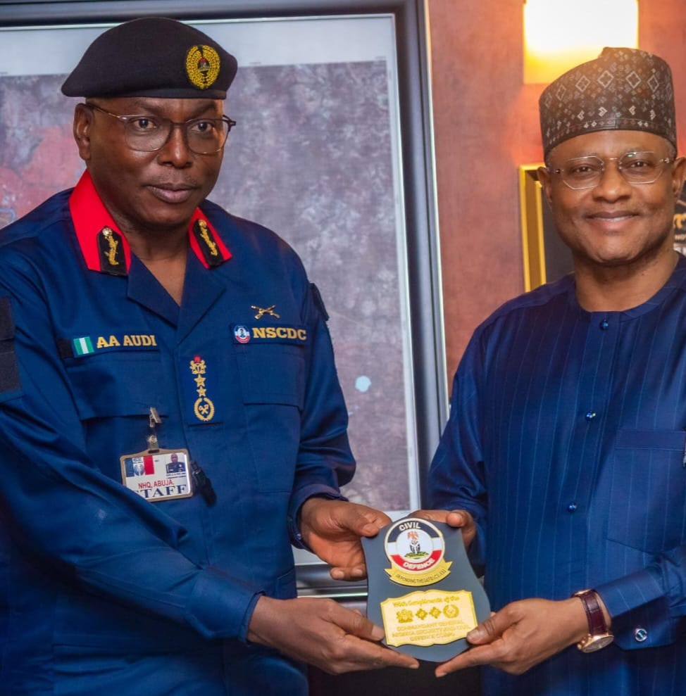 GOVERNOR UBA SANI LAUDS NSCDC COMMEND INTERAGENCY COLLABORATIONS IN KADUNA AS COMMANDANT GENERAL PAYS WORKING VISIT TO NORTH WEST