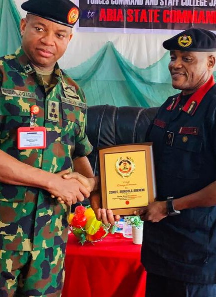 NSCDC ABIA STATE COMMAND HOSTS THE SENIOR COURSE 47 OF THE ARMED FORCES COMMAND AND STAFF COLLEGE JAJI, KADUNA