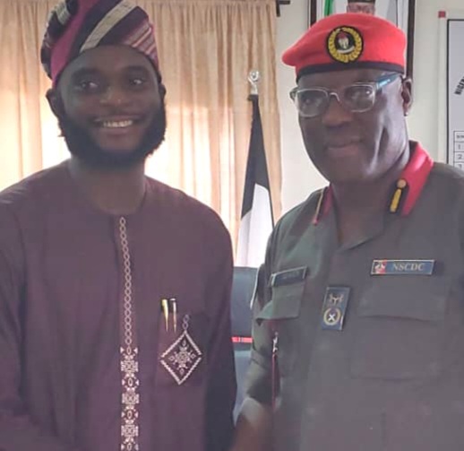 EDO GOVERNOR’S  SENIOR SPECIAL ASSISTANT ON DRUG ABUSE AND ILLICIT DRUG TRAFFICKING PREVENTION, PAYS COURTESY VISIT TO EDO NSCDC COMMANDANT