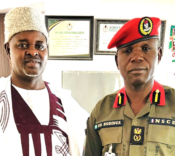 NSCDC COMMANDANT PAYS COURTESY VISIT TO NYSC STATE COORDINATOR IN JIGAWA