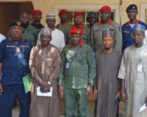 Commandant Jibrin Idris, State Commandant, NSCDC Gombe State Command, Visits the North East Development Commission (NEDC) Gombe Office