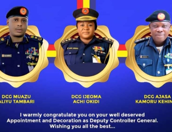 NSCDC FELICITATES WITH NEWLY PROMOTED DEPUTY CONTROLLERS GENERAL OF FIRE