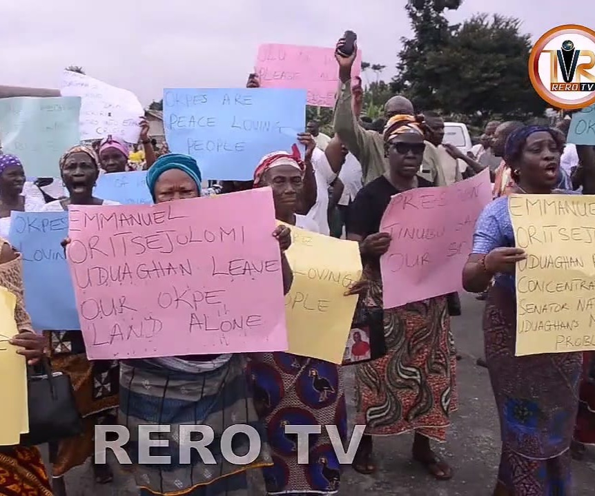 Okpe Communities Protest Midnight Attacks, Demand Justice from Government…Victims recount devastation as youths march on Sapele Secretariat