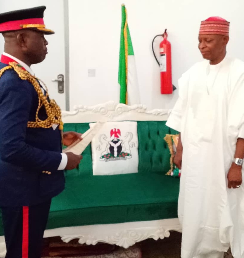 NSCDC Kano Commandant Presents Letter of Credence to Governor Abba Kabir Yusuf After Independence Day Parade