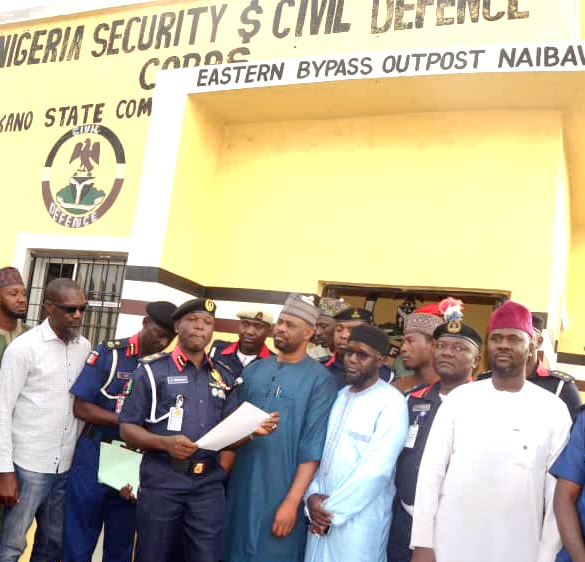 KOMANDAN BALA BAWA BODINGA YA KADARDA SABON OFISHIN NSCDC A NA’IBAWA EASTERN BYPASS, KANO