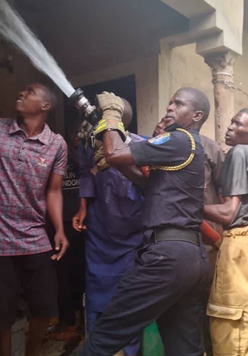 Federal Fire Service Gombe Command Quickly Contain Residential Fire, Saves Property Worth Millions at Wuro Shiye Quarters