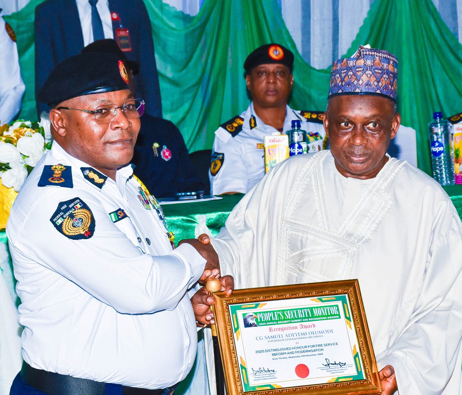CGF Samuel Olumode Bags People’s Security Monitor Prestigious Award At PSM 2025 Security Summit