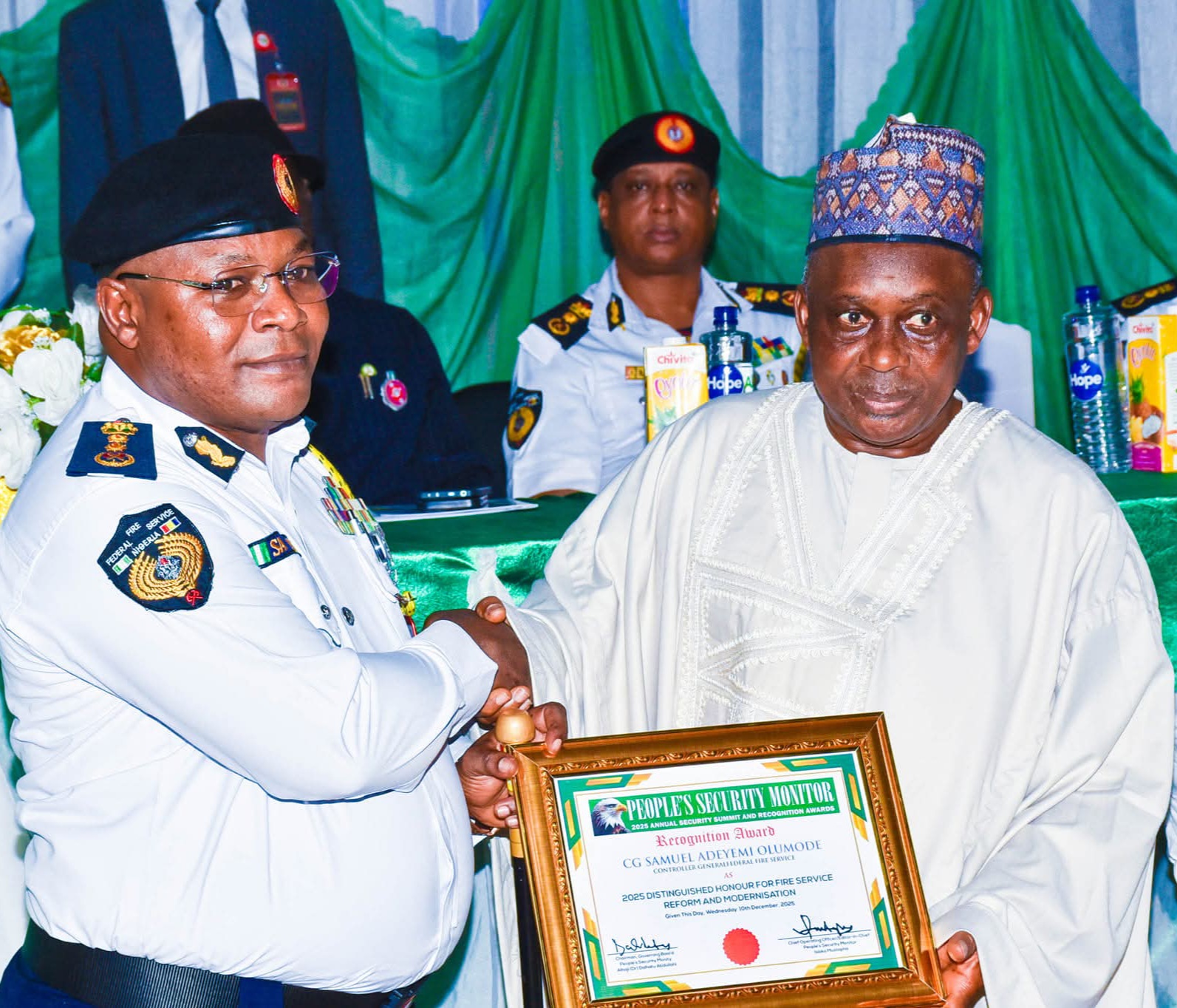 Fire Service Reform Drive Earns CGF Olumode National Recognition at 2025 Security Summit