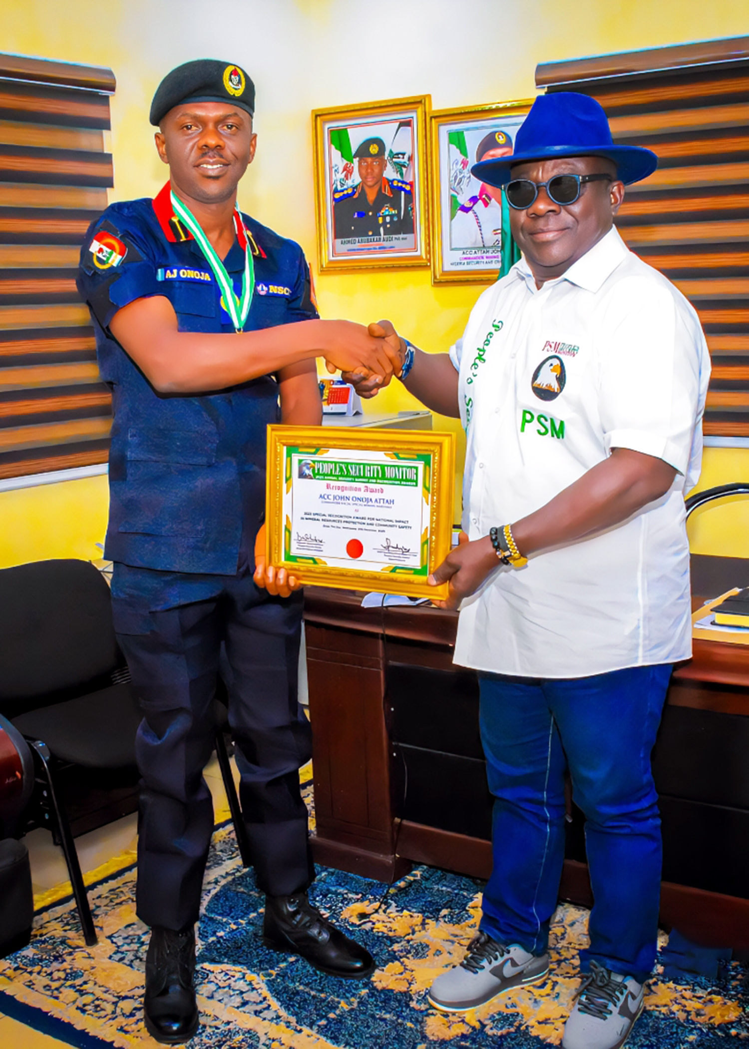 NSCDC Special Mining Marshals Commander, ACC John Onoja Attah, Bags People’s Security Monitor 2025 Public Service Distinction Award, Says Community Engagement Is Crucial to Sustainable Mining