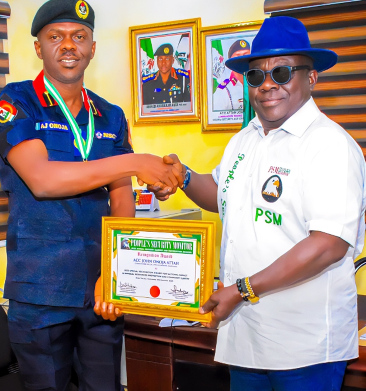NSCDC Special Mining Marshals Commander, ACC John Onoja Attah, Bags People’s Security Monitor 2025 Public Service Distinction Award, Says Community Engagement Is Crucial to Sustainable Mining