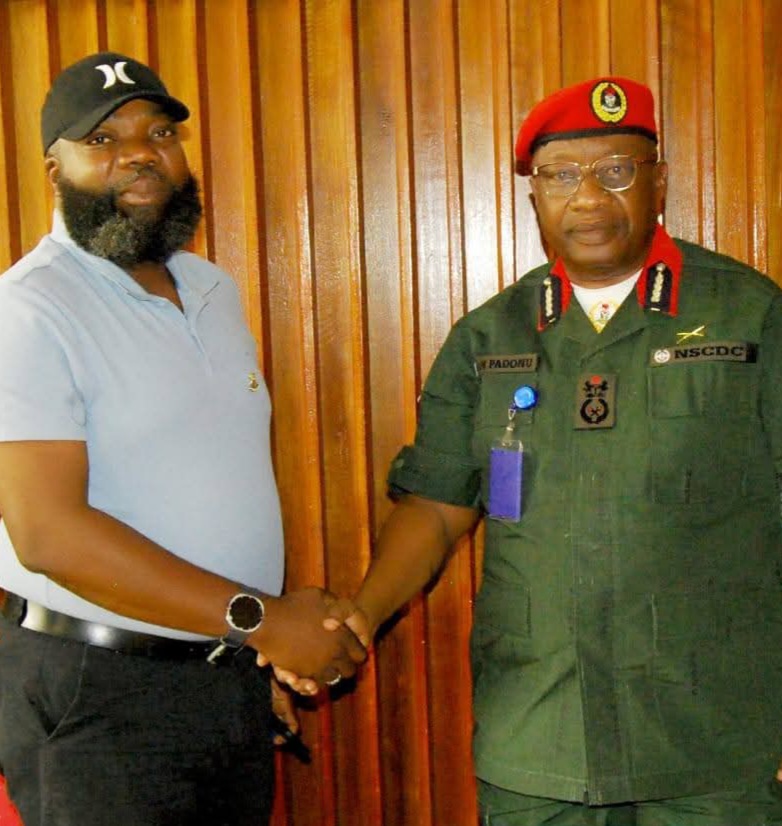 Headline: NSCDC Oyo Commandant Meets Works Commissioner Over Protection of Telecom Infrastructure