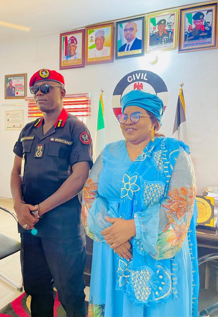 Moro LG Chairperson Pays Courtesy Visit to New Kwara NSCDC Commandant