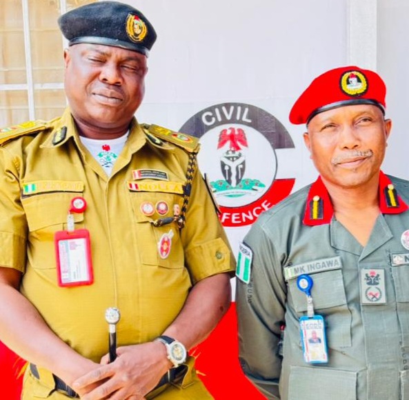 NSCDC JIGAWA COMMAND RECEIVES NDLEA STATE COMMANDER, NIGERIA FOR WOMEN PROJECT TEAM