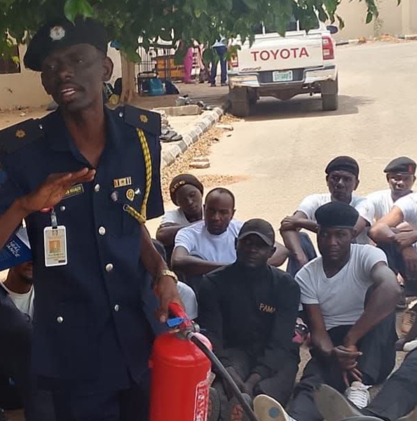 Federal Fire Service Trains NSCDC Private Guards Personnel on Fire Safety in Gombe