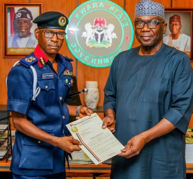Kwara Governor Receives New NSCDC Commandant, Pledges Sustained Support for Security