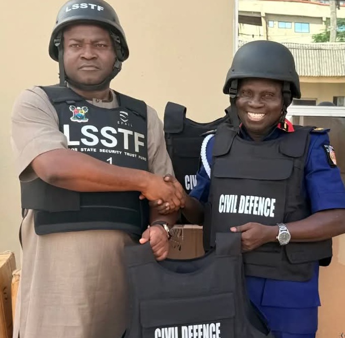LSSTF Donates Bulletproof Vests, Helmets to Lagos NSCDC, Reaffirms Commitment to Security