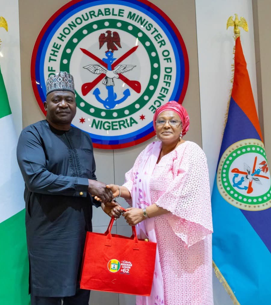 Nigerian Legion Presents 62nd Anniversary Souvenirs to Defence Ministers