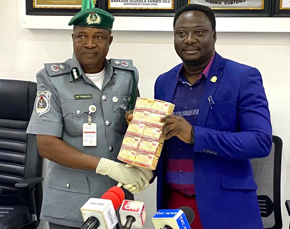 Customs Hands Over ₦180 Million Worth of Seized Tramadol to NAFDAC in Major Anti-Smuggling Operation