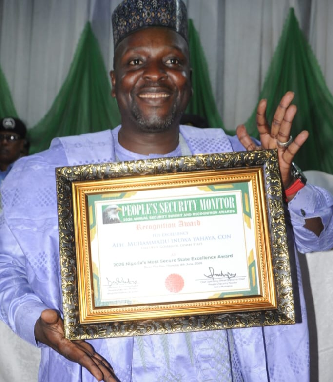 Gombe Clinches Most Secure State Award at 2026 PSM Summit;  Gov. Yahaya Attributes Success to Security Collaboration