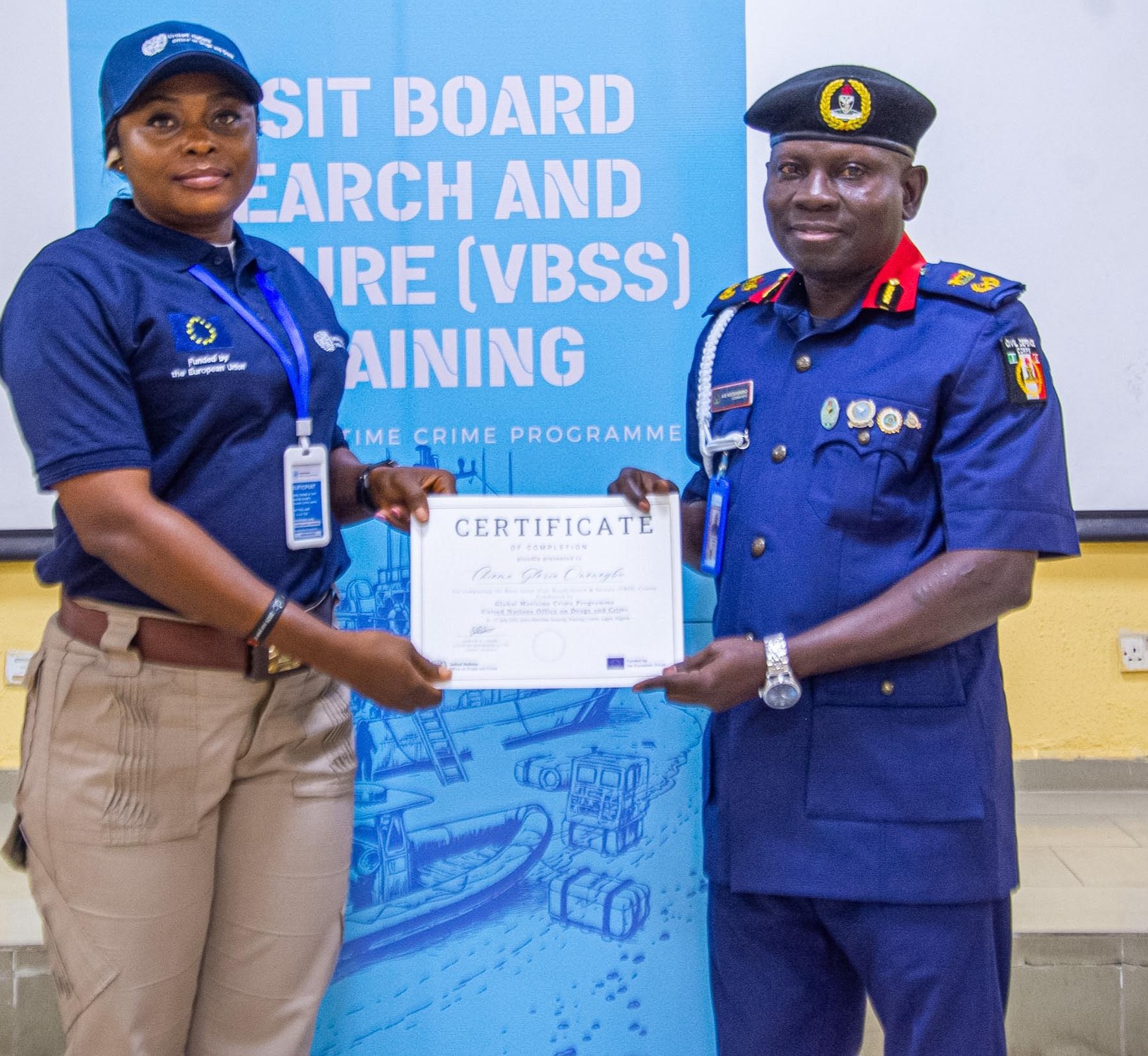 NSCDC Reaffirms Commitment to Maritime Security, Inter-Agency Cooperation at UNODC VBSS Training