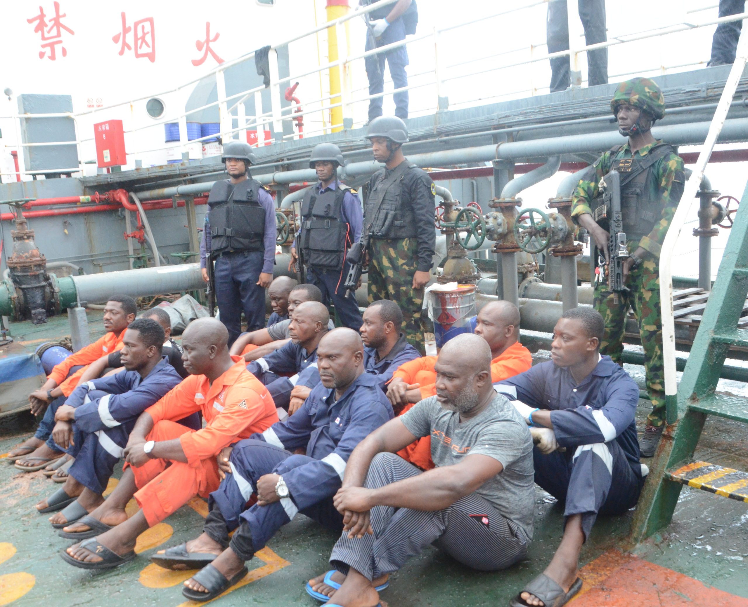 Navy Intercepts Vessel Allegedly Laden with Stolen Crude Oil, Arrests 12 Crew Members in Akwa Ibom
