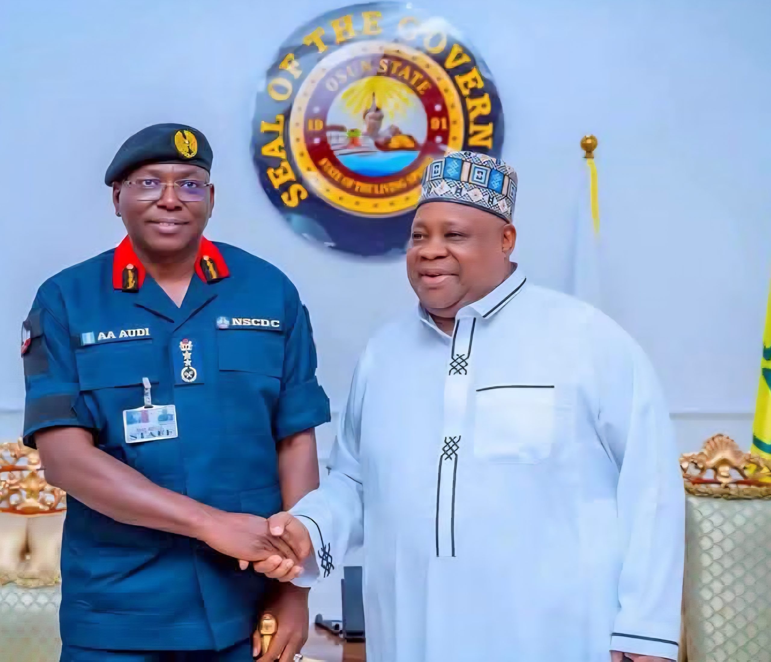 Osun Poll: NSCDC CG Visits Adeleke, Deploys 10,210 Personnel Ahead of Saturday’s Governorship Election