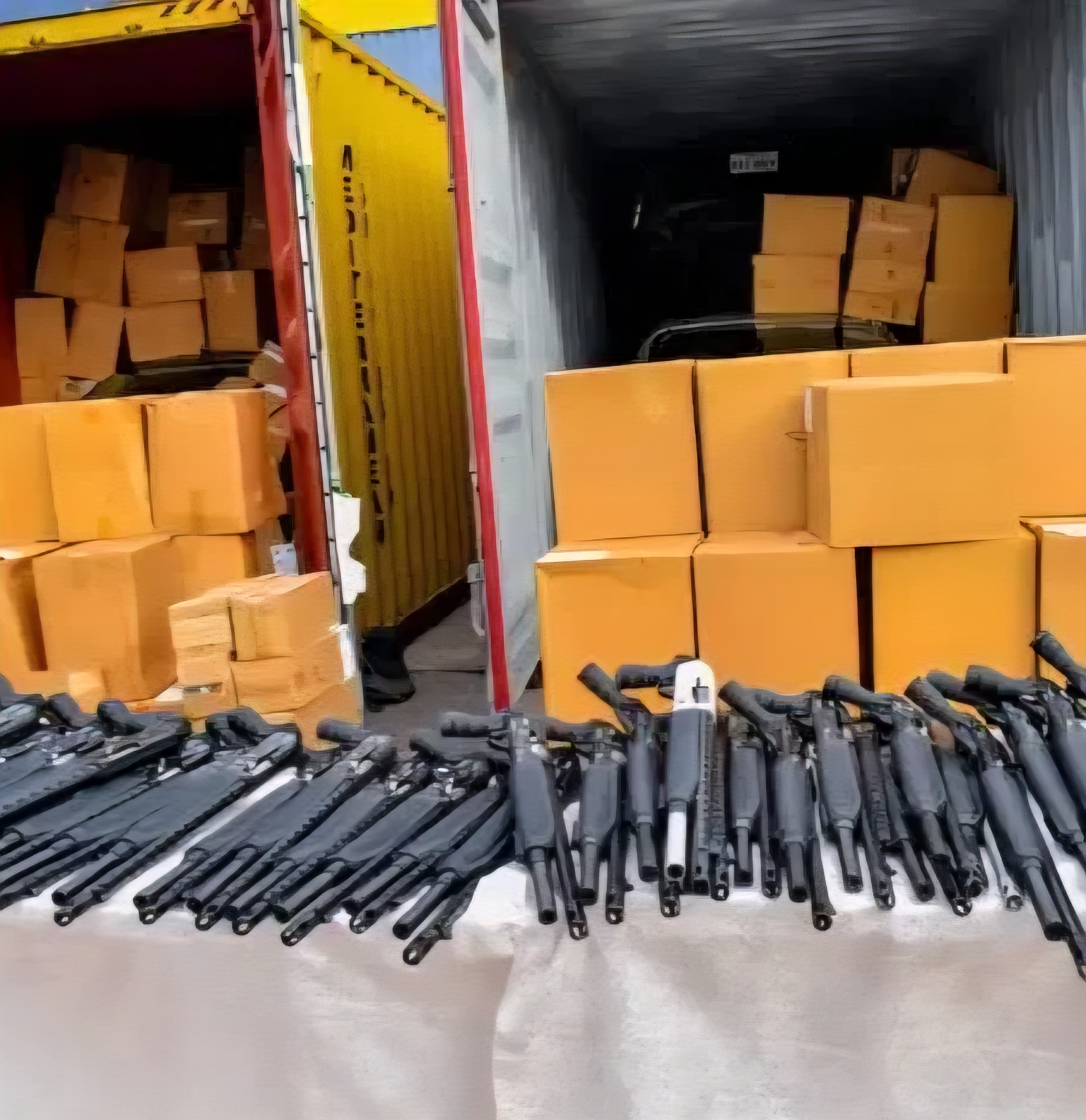 Customs Uncovers 399 Rifles, Assorted Firearm Parts at Tin Can Port