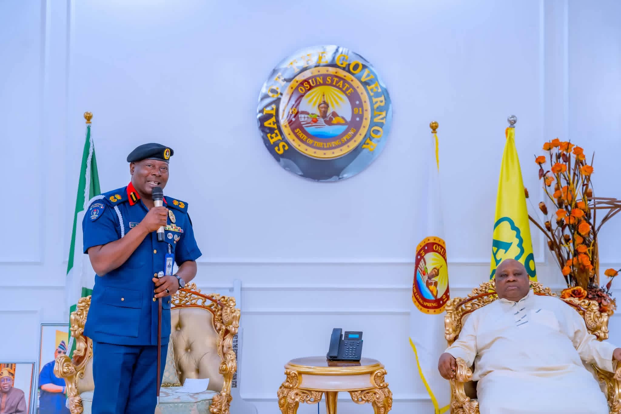 Adeleke Charges NSCDC on Security, Infrastructure Protection as New Osun Commandant Assumes Duty