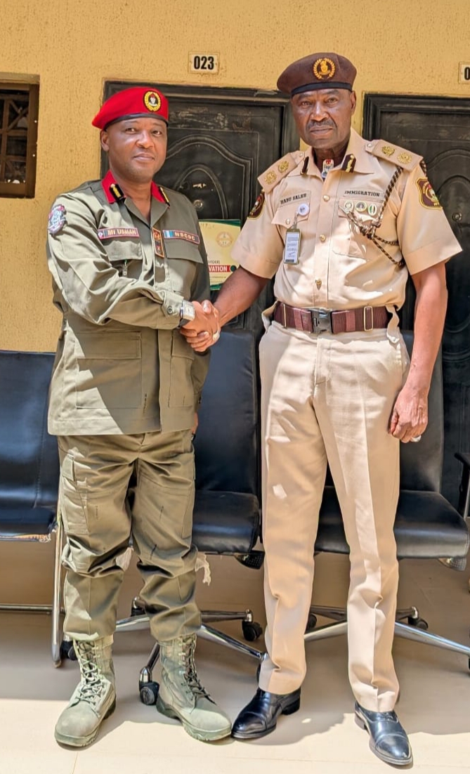 Gombe NSCDC Commandant Seeks Stronger Security Partnerships with NCoS, NIS, Internal Security Ministry